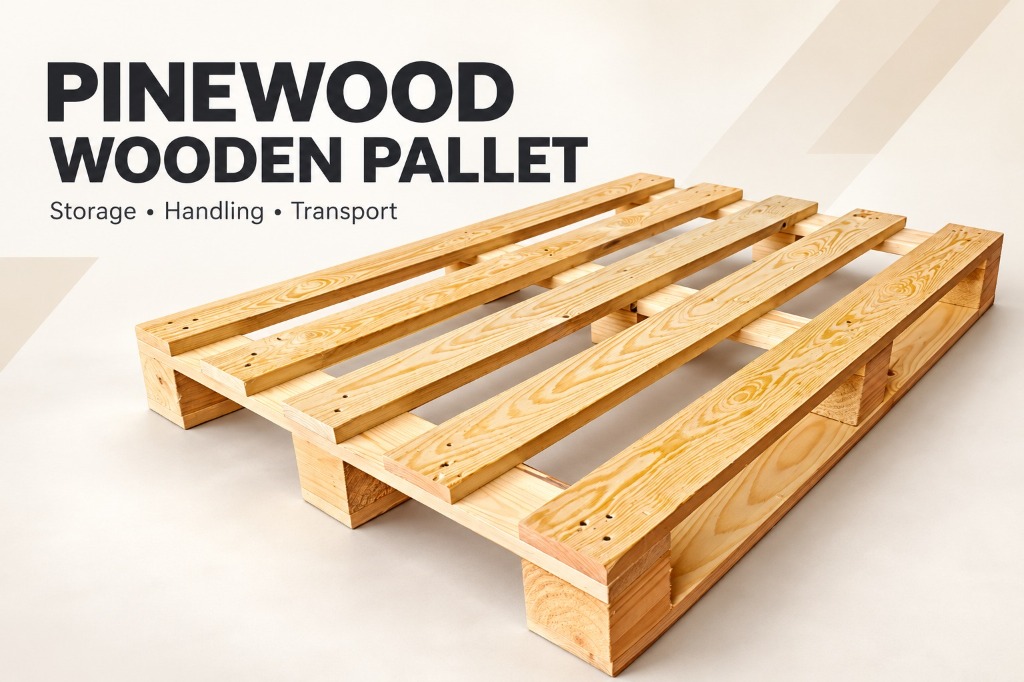 Pinewood Wooden Pallet - Storage, Handling, Transport